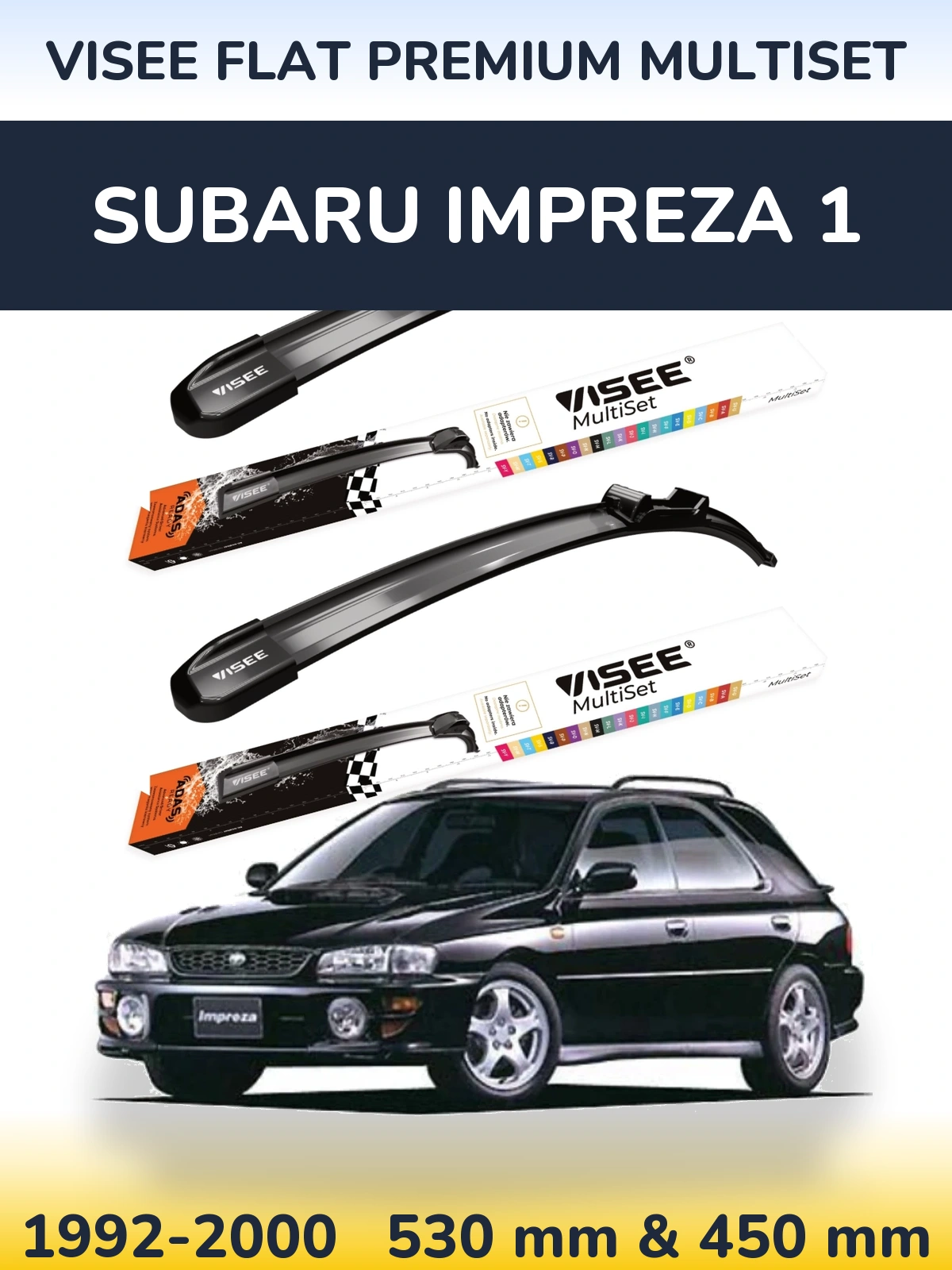 Ștergătoare VISEE FLAT PREMIUM MultiSet pentru Subaru Impreza 1