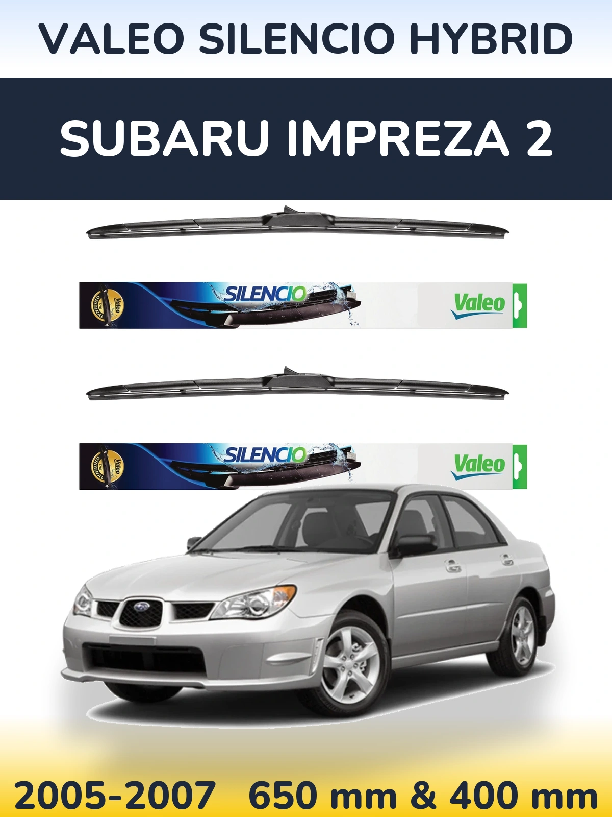 Ștergătoare Valeo Silencio Hybrid pentru Subaru Impreza 2