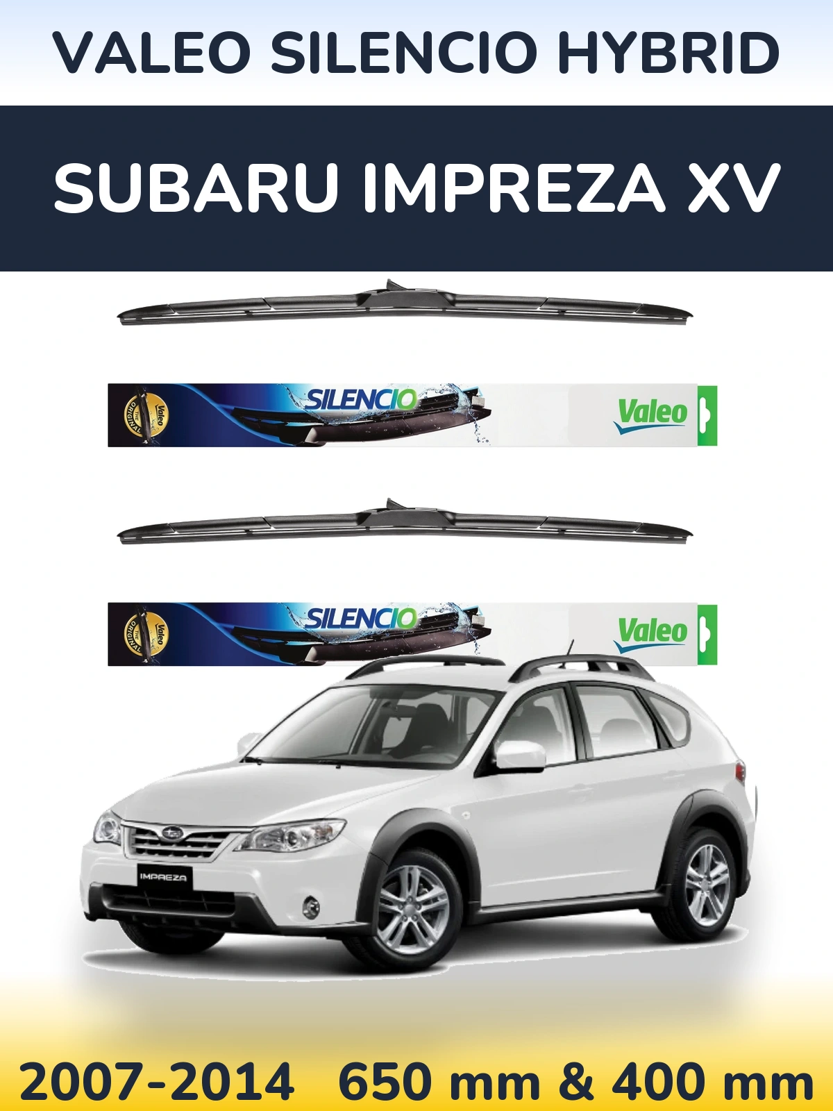 Ștergătoare Valeo Silencio Hybrid pentru Subaru Impreza XV