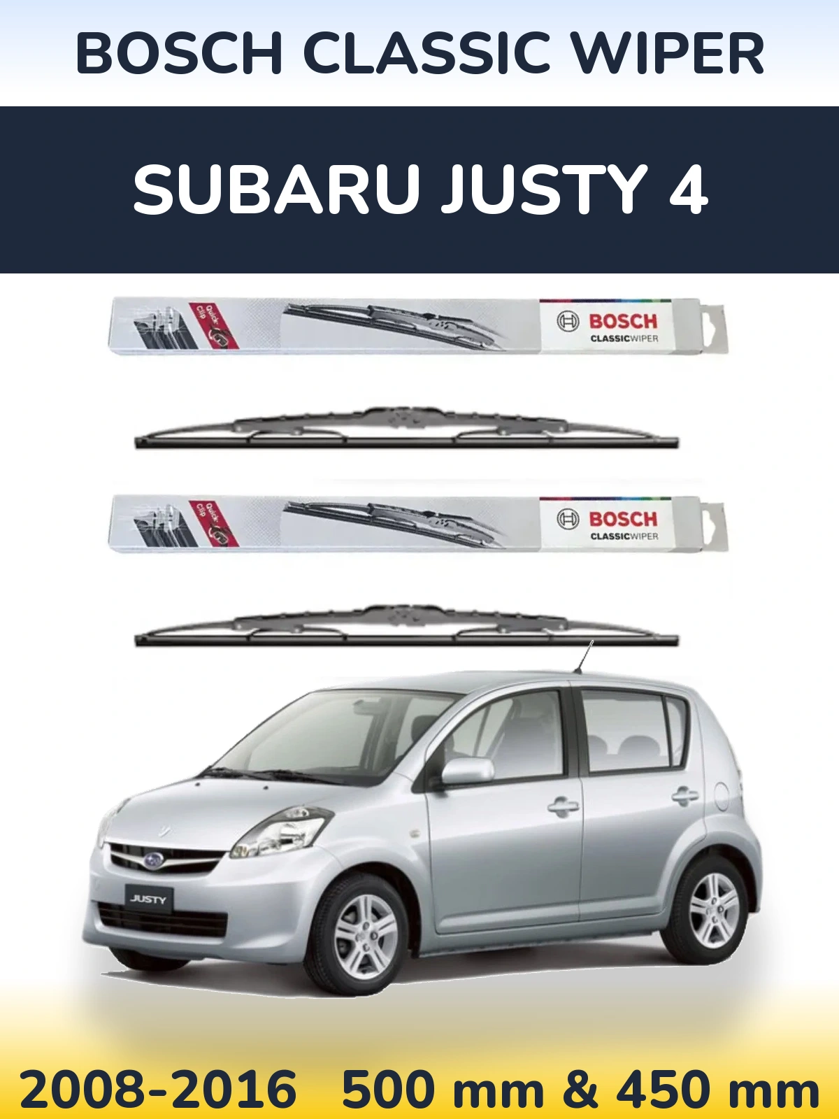 Ștergătoare BOSCH Classic Wiper pentru Subaru Justy 4