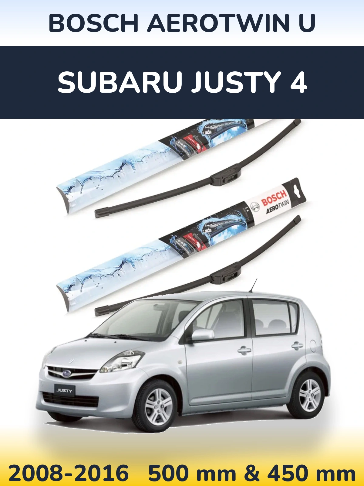 Ștergătoare BOSCH AeroTwin U pentru Subaru Justy 4