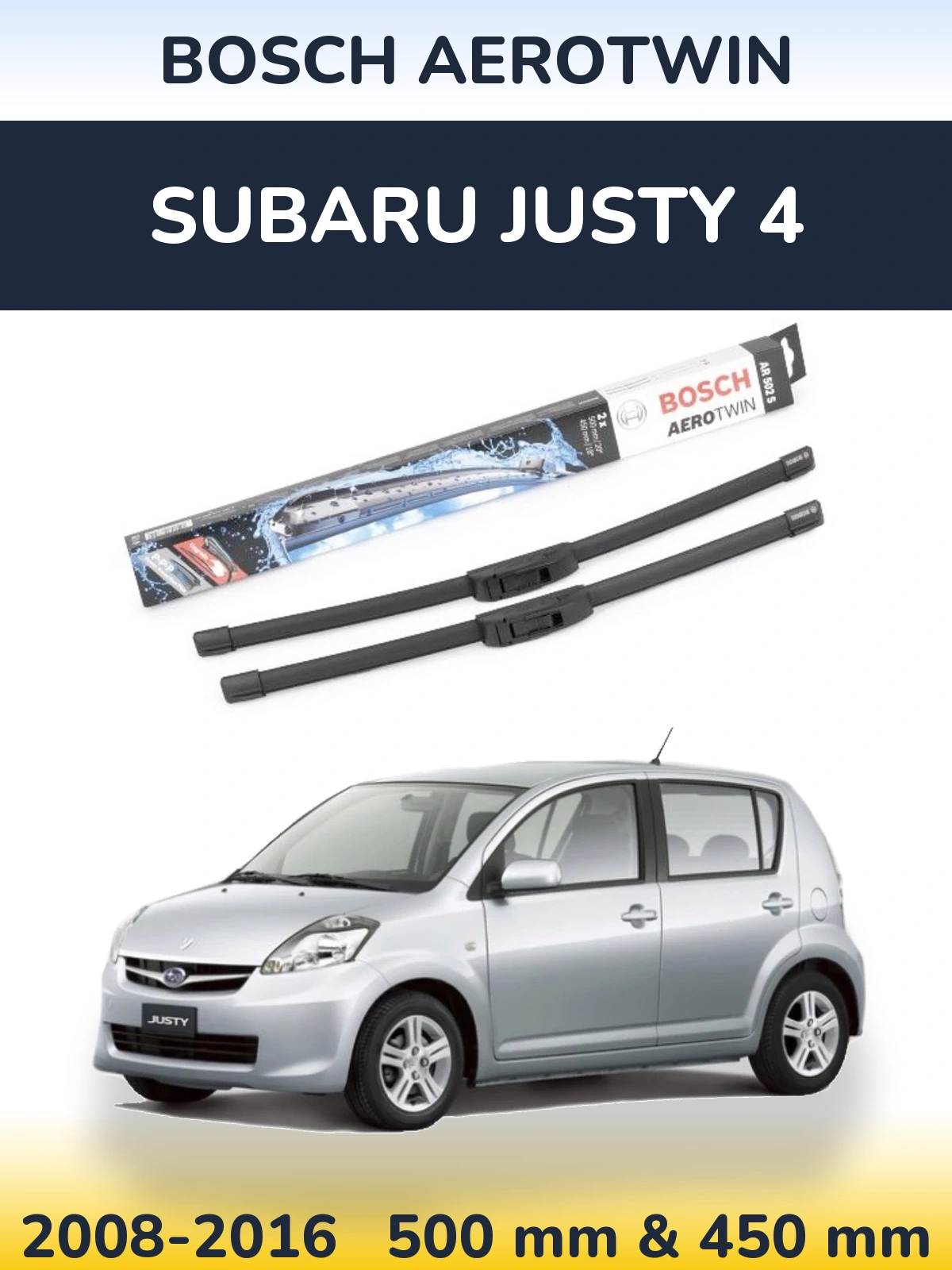 Ștergătoare BOSCH AeroTwin pentru Subaru Justy 4
