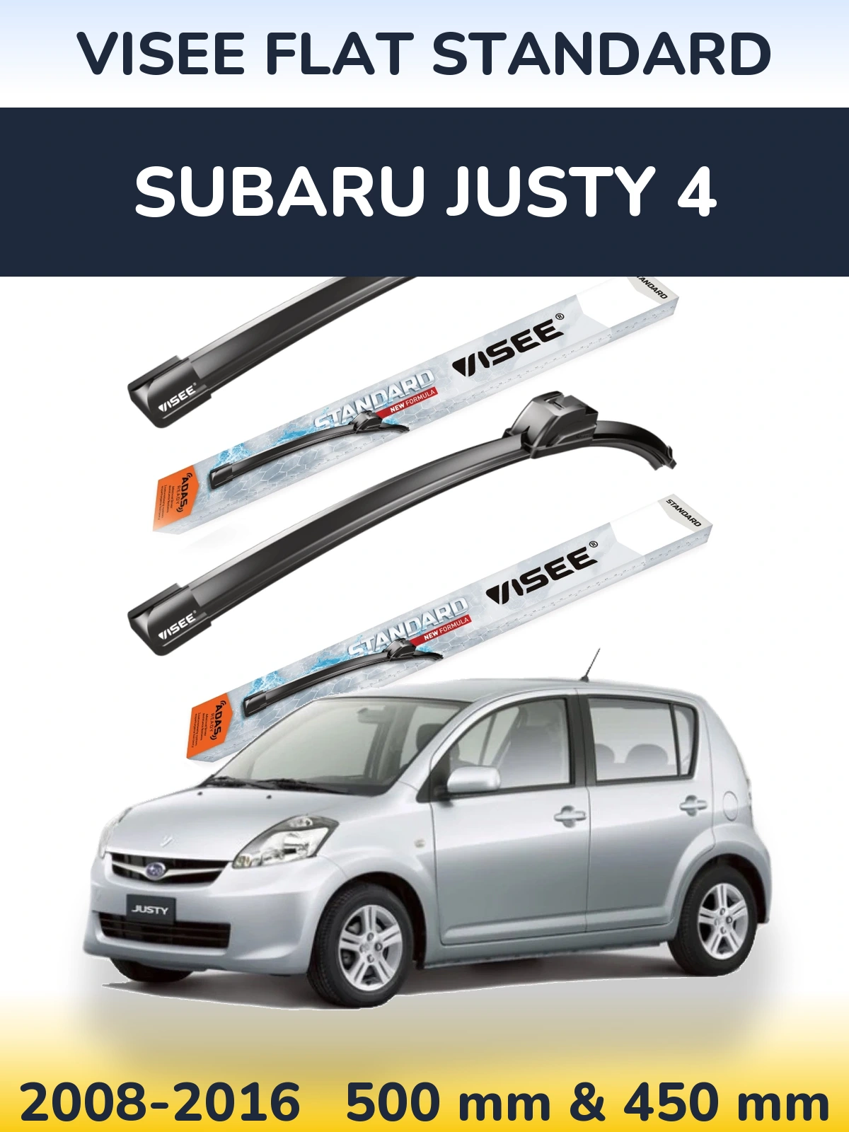 Ștergătoare VISEE FLAT STANDARD pentru Subaru Justy 4