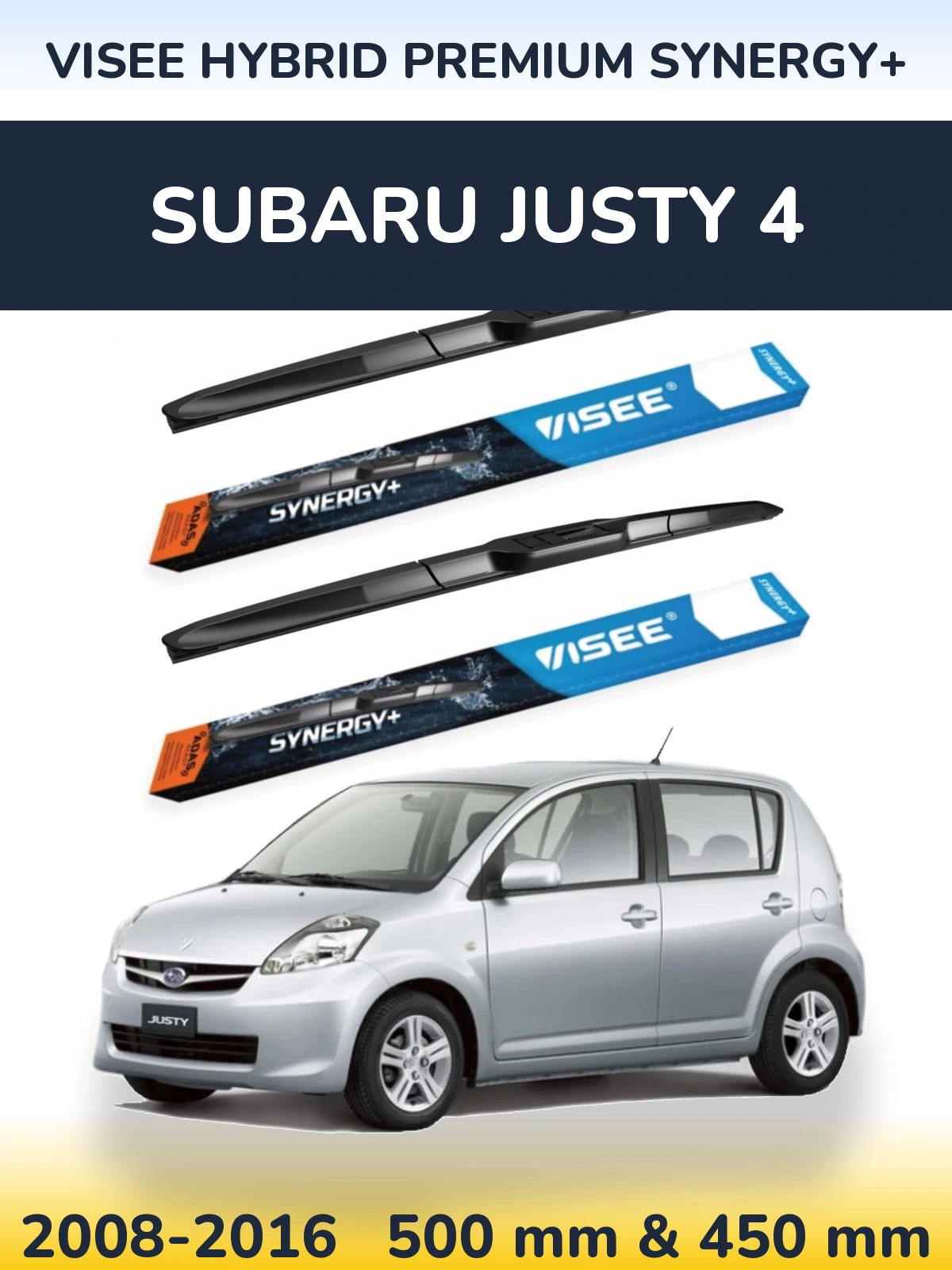 Ștergătoare VISEE HYBRID PREMIUM SYNERGY+ pentru Subaru Justy 4