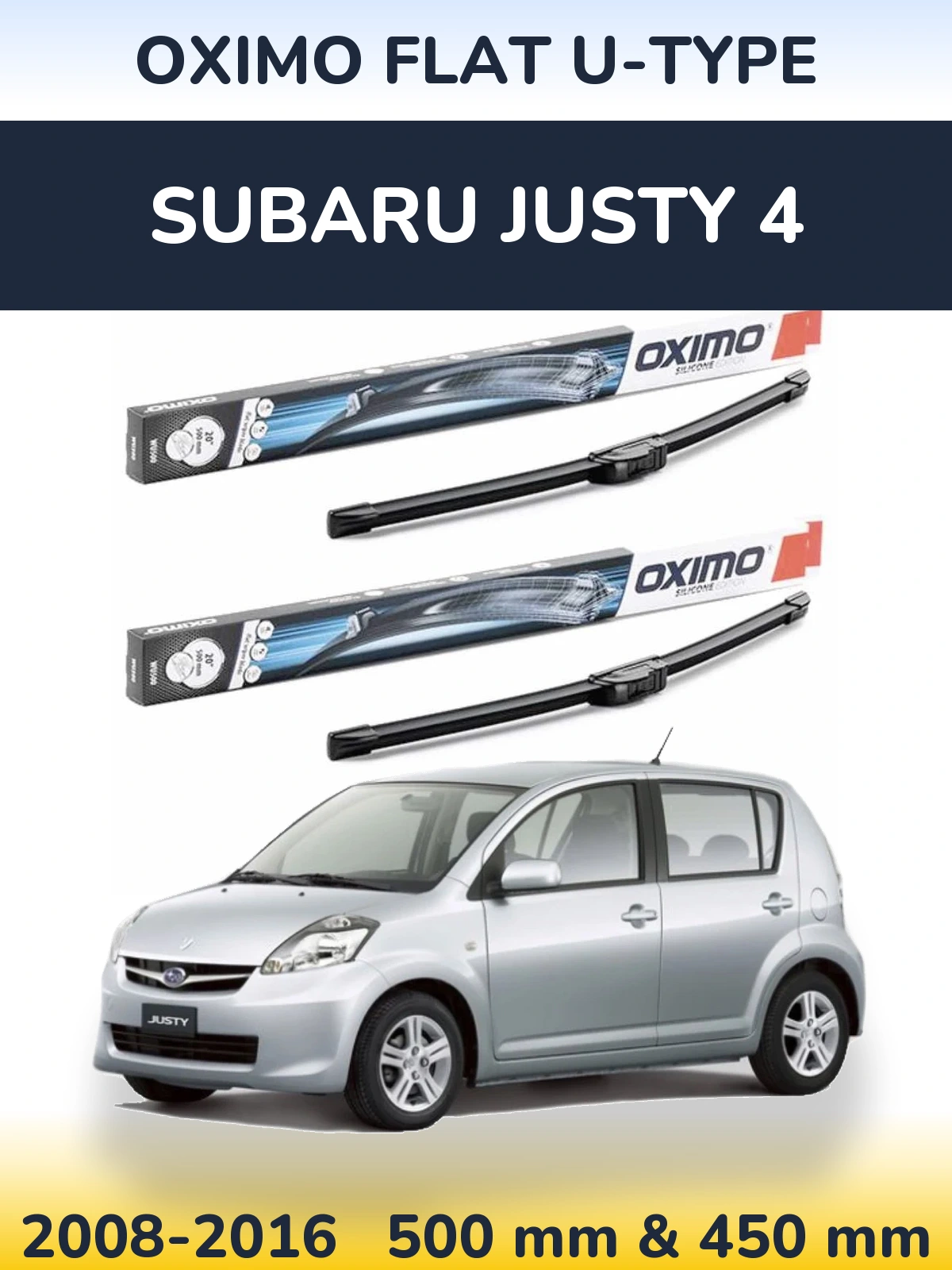 Ștergătoare Oximo Flat U-type pentru Subaru Justy 4