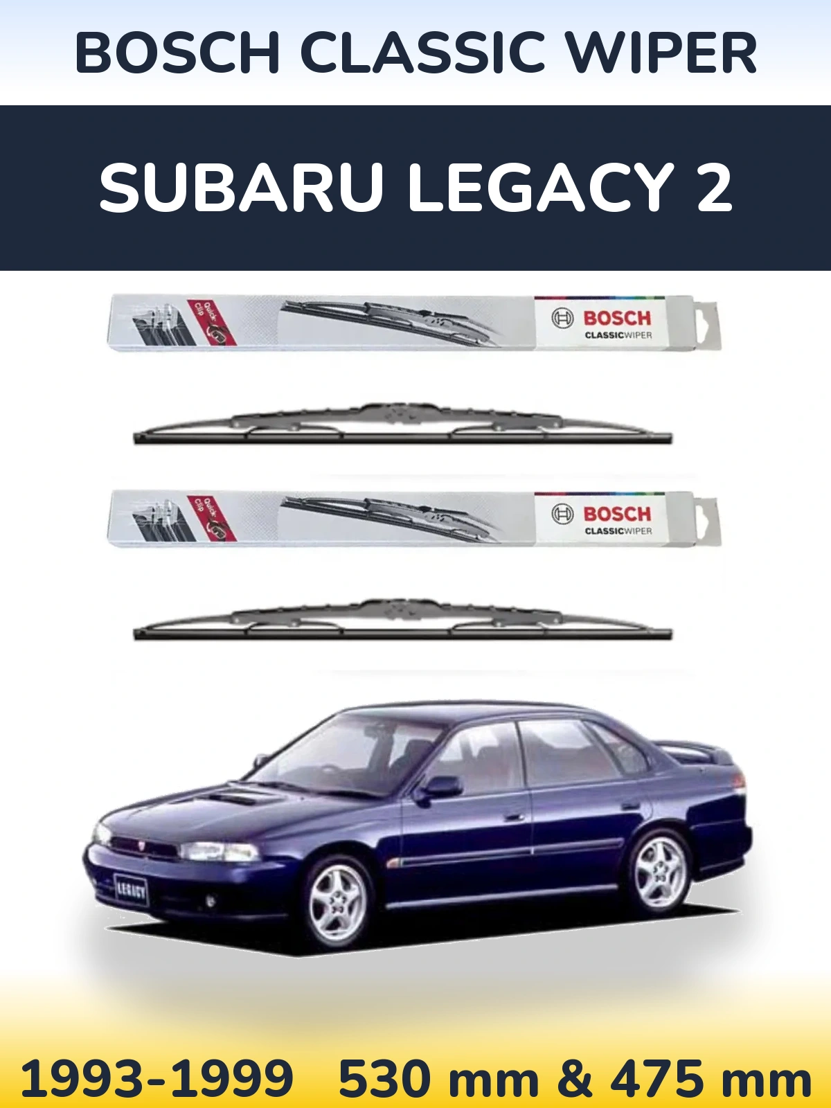 Ștergătoare BOSCH Classic Wiper pentru Subaru Legacy 2