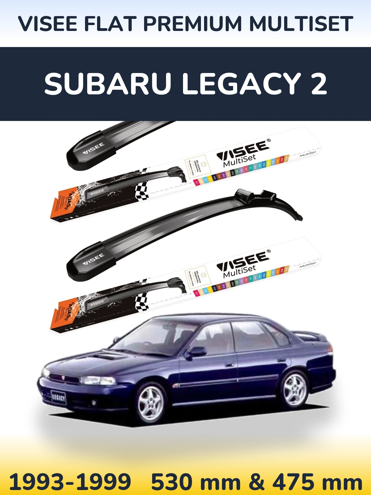 Ștergătoare VISEE FLAT PREMIUM MultiSet pentru Subaru Legacy 2