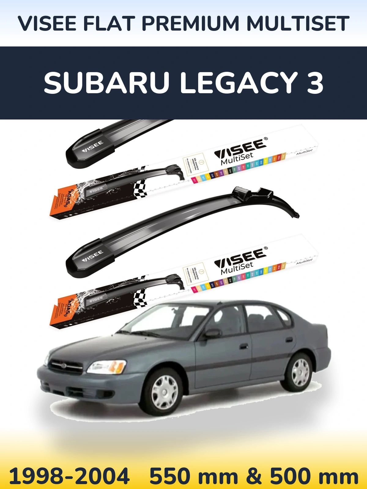 Ștergătoare VISEE FLAT PREMIUM MultiSet pentru Subaru Legacy 3