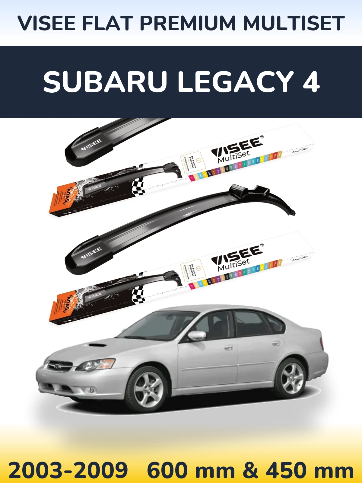 Ștergătoare VISEE FLAT PREMIUM MultiSet pentru Subaru Legacy 4