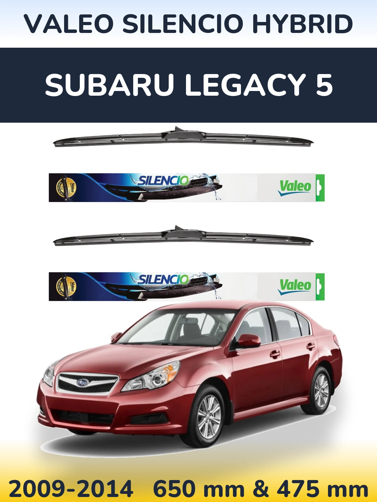 Ștergătoare Valeo Silencio Hybrid pentru Subaru Legacy 5