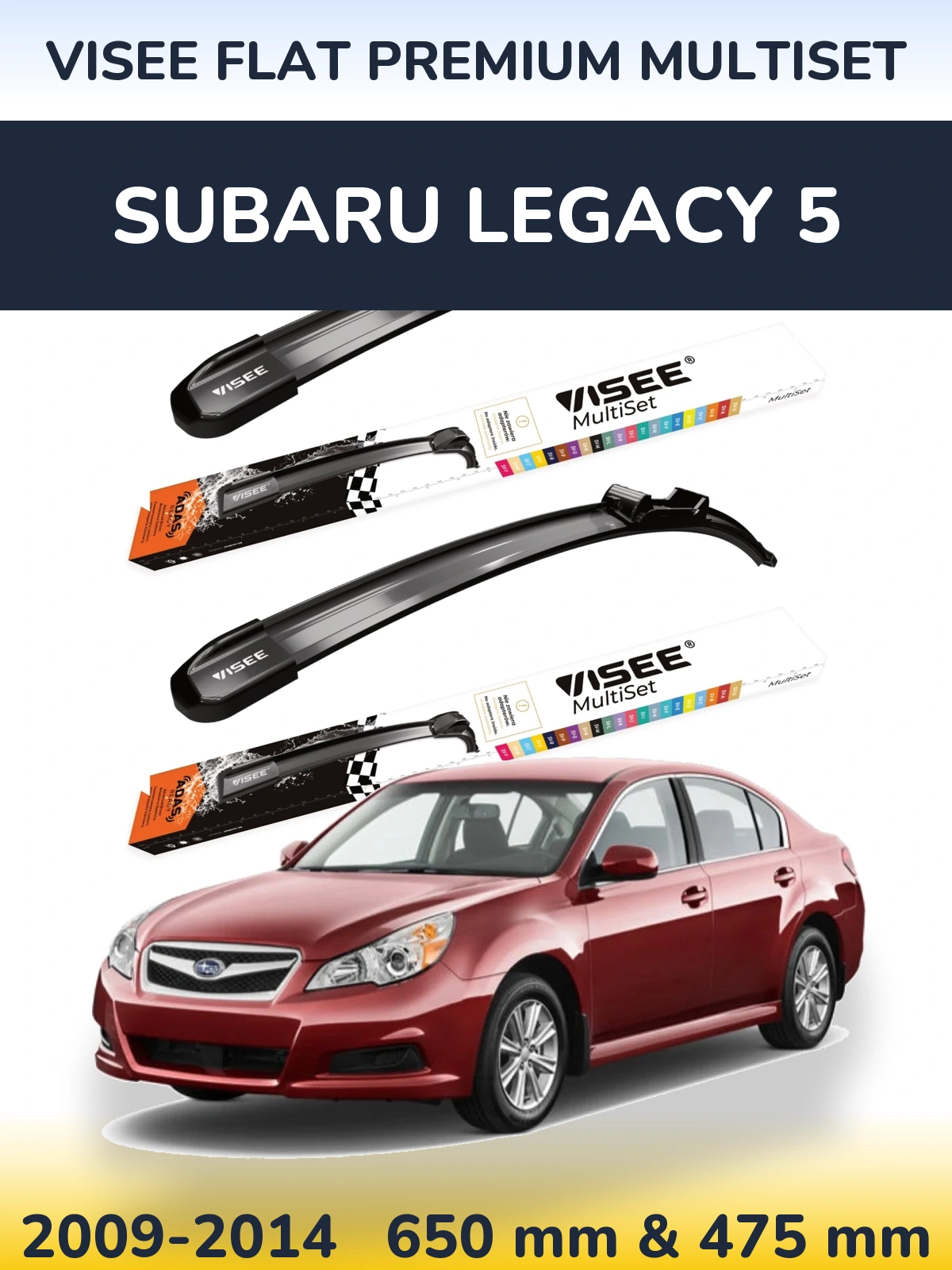 Ștergătoare VISEE FLAT PREMIUM MultiSet pentru Subaru Legacy 5