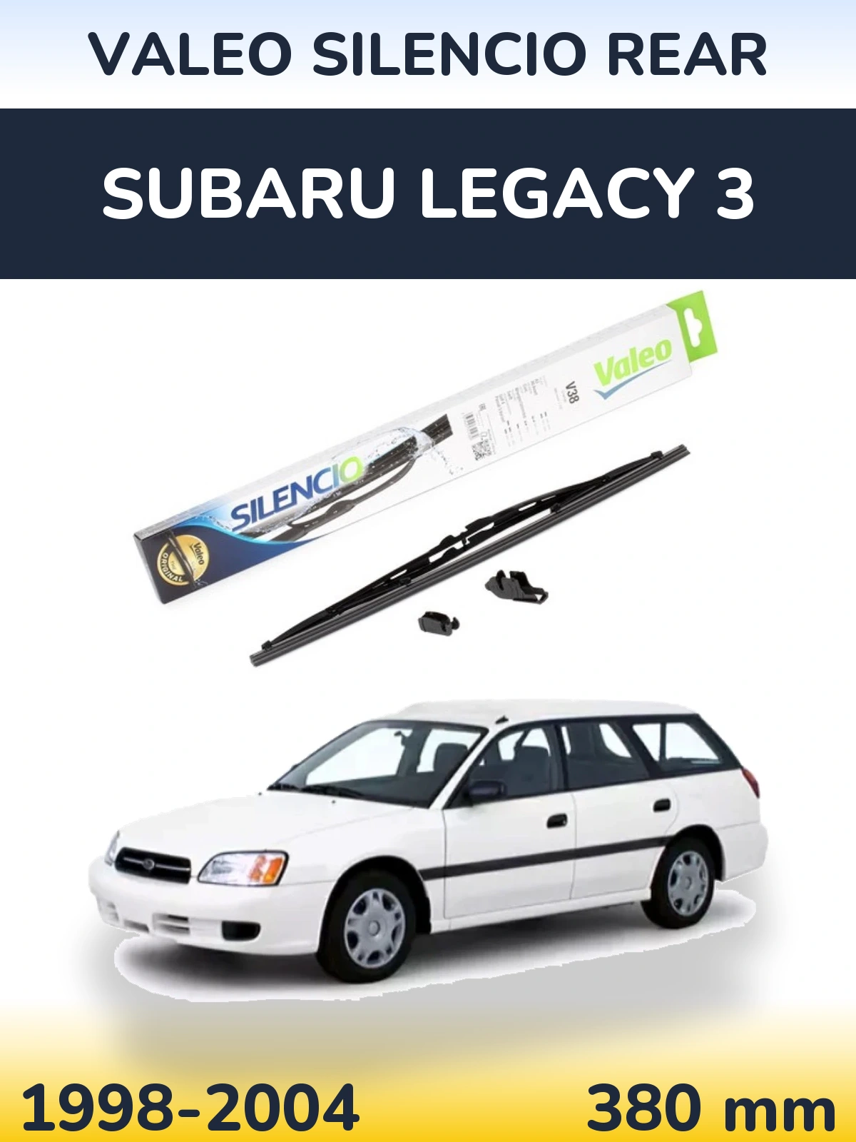 Задня щітка Valeo Silencio Rear 380 мм для Subaru Legacy 3 1998-2004