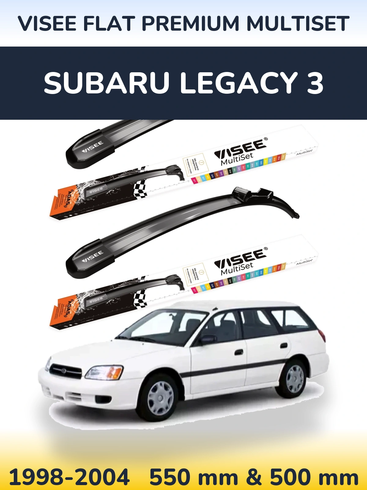 Ștergătoare VISEE FLAT PREMIUM MultiSet pentru Subaru Legacy 3