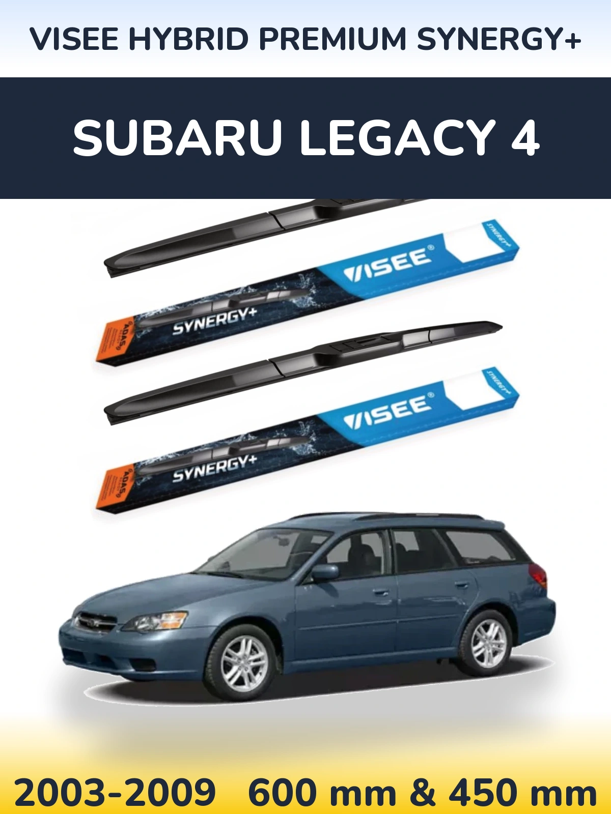 Ștergătoare VISEE HYBRID PREMIUM SYNERGY+ pentru Subaru Legacy 4