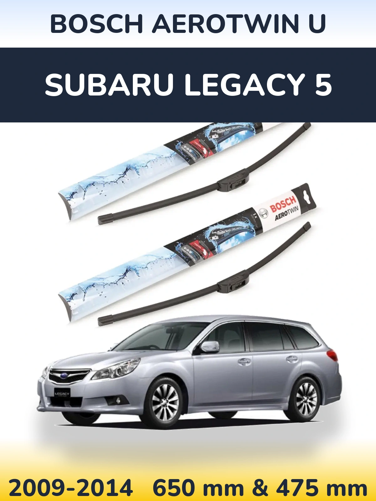 Ștergătoare BOSCH AeroTwin U pentru Subaru Legacy 5