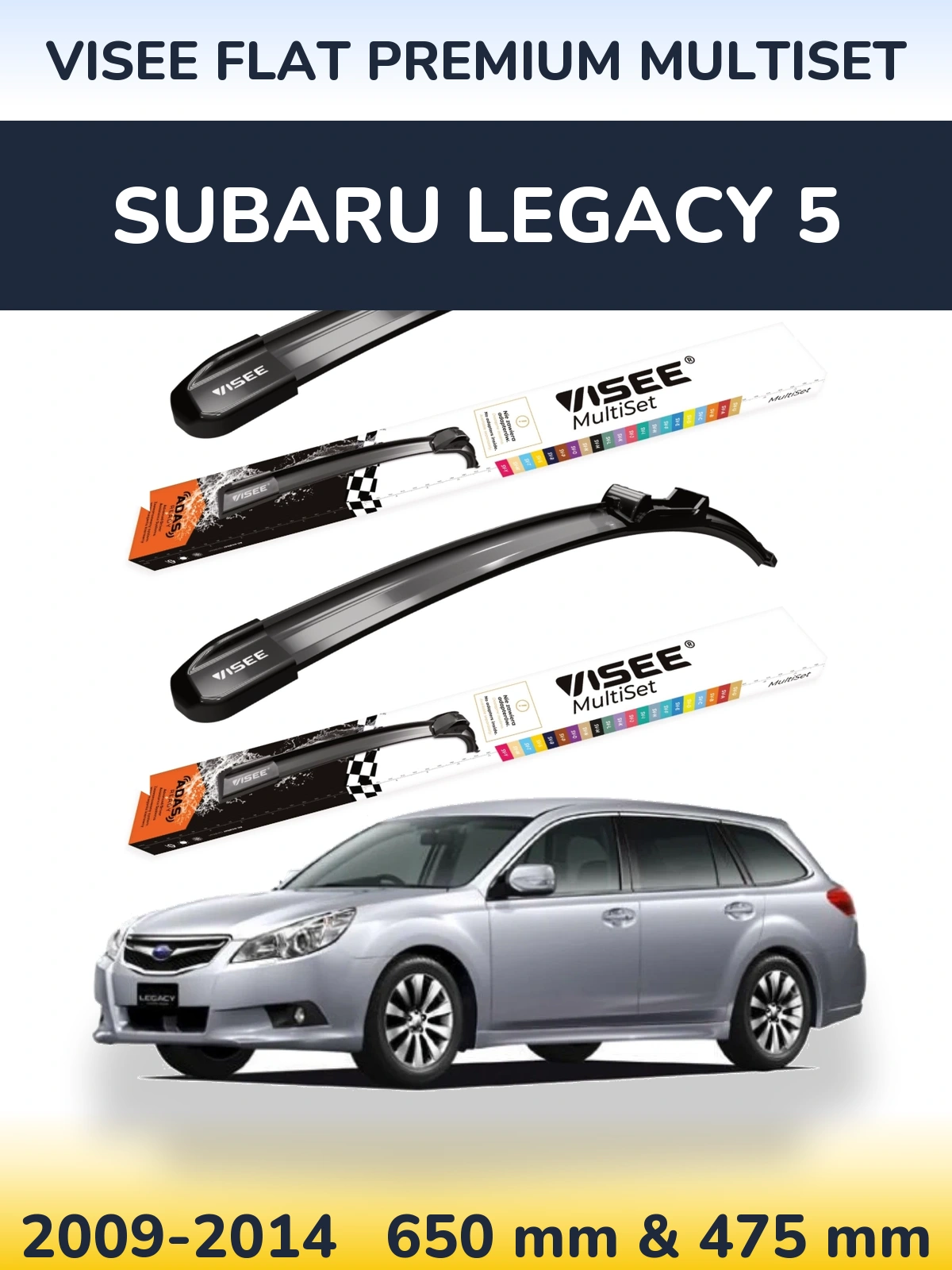 Ștergătoare VISEE FLAT PREMIUM MultiSet pentru Subaru Legacy 5