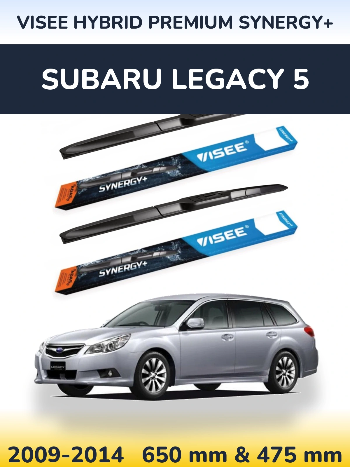 Ștergătoare VISEE HYBRID PREMIUM SYNERGY+ pentru Subaru Legacy 5