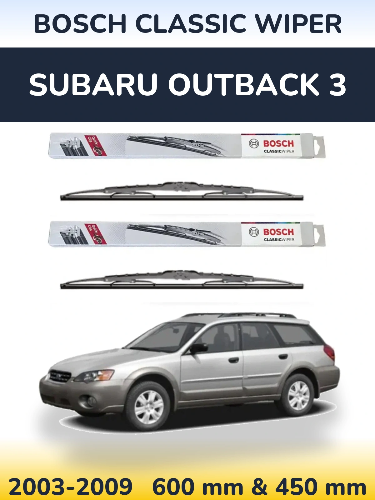 Ștergătoare BOSCH Classic Wiper pentru Subaru Outback 3