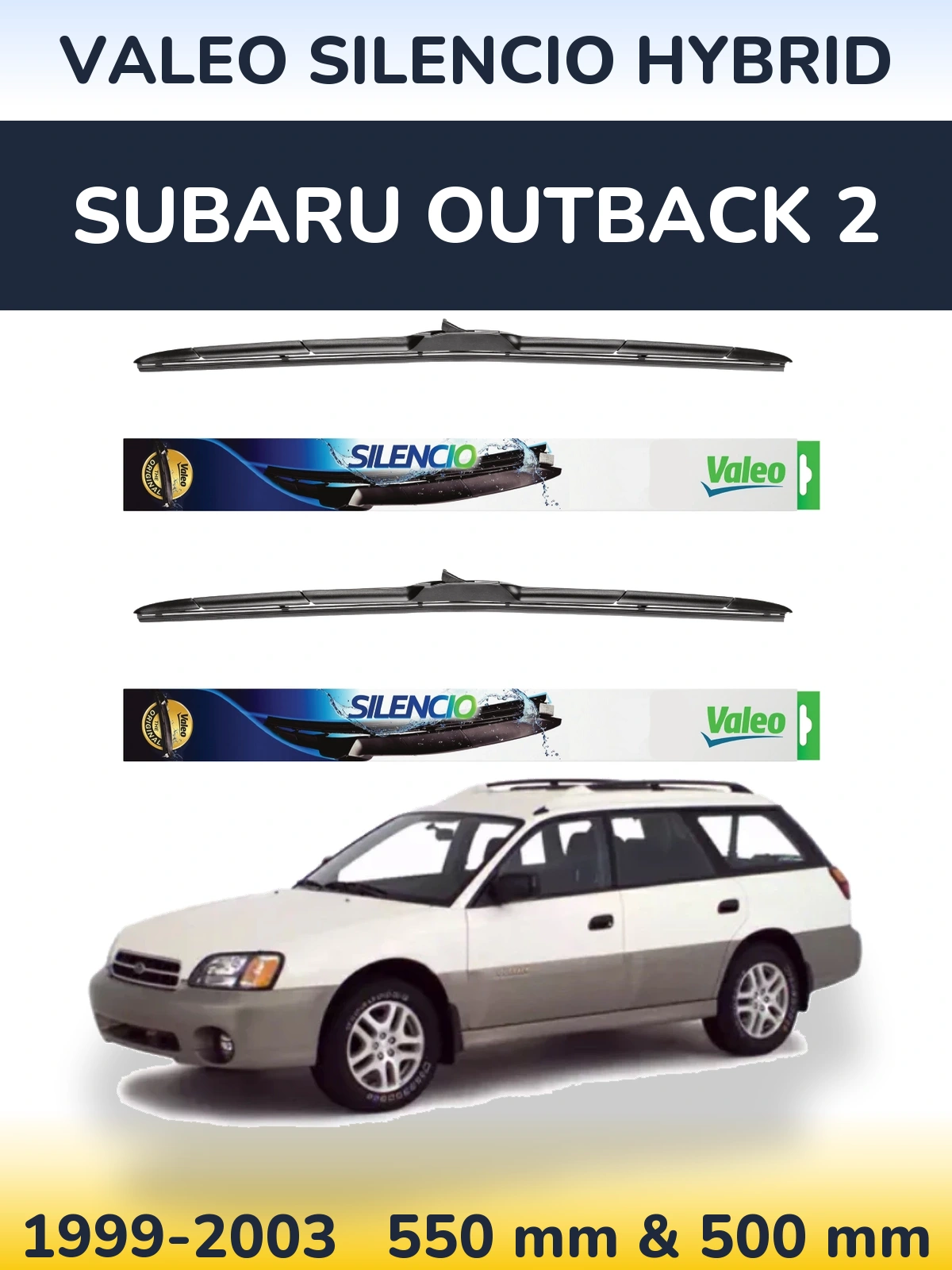 Ștergătoare Valeo Silencio Hybrid pentru Subaru Outback 2