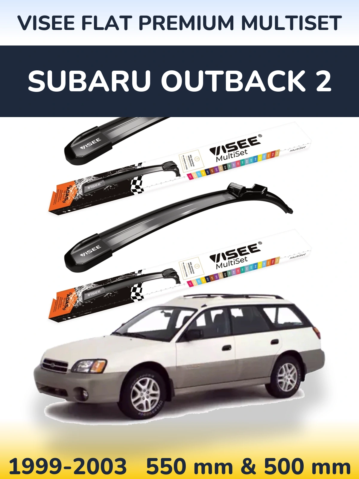 Ștergătoare VISEE FLAT PREMIUM MultiSet pentru Subaru Outback 2