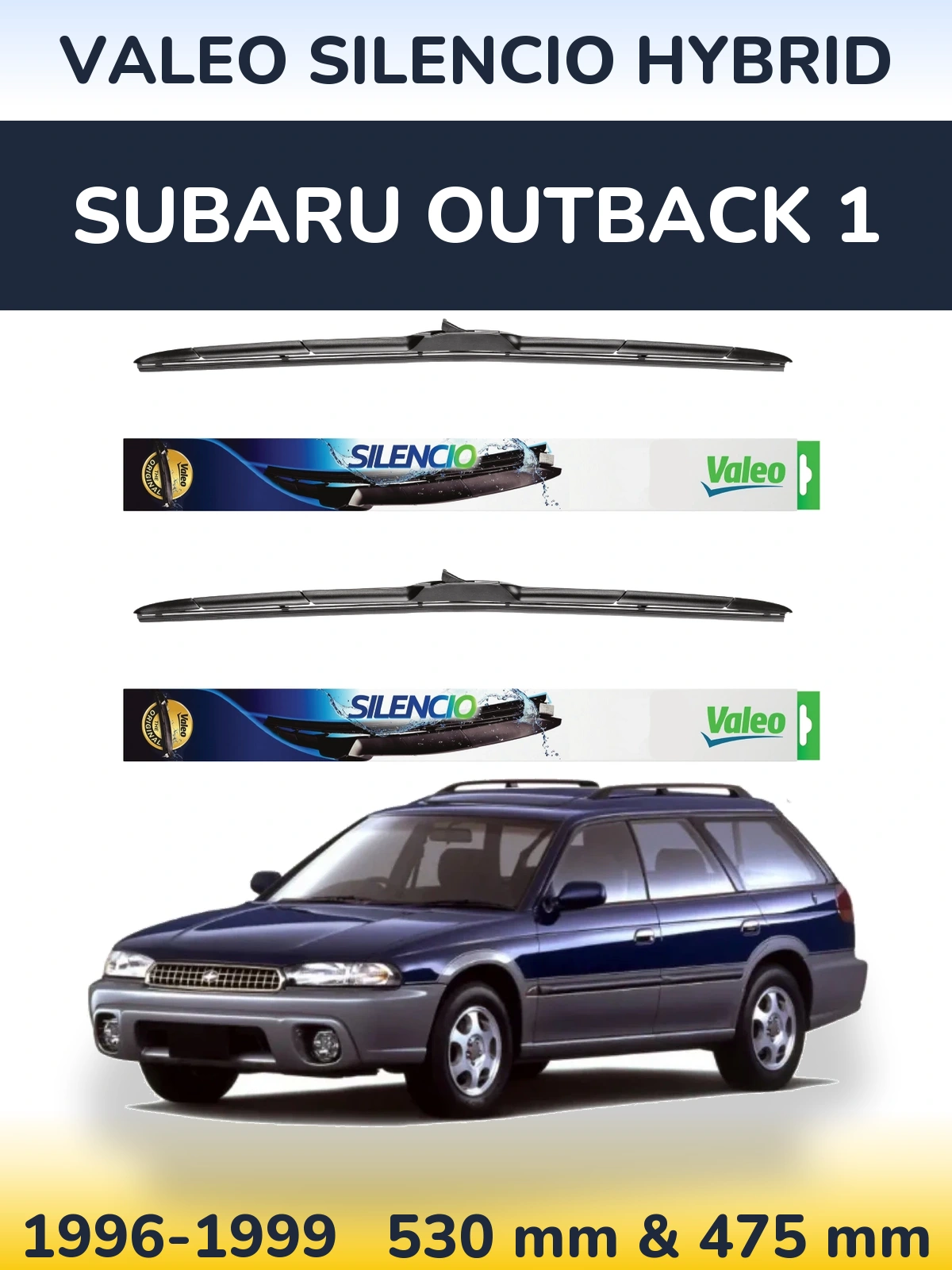 Ștergătoare Valeo Silencio Hybrid pentru Subaru Outback 1