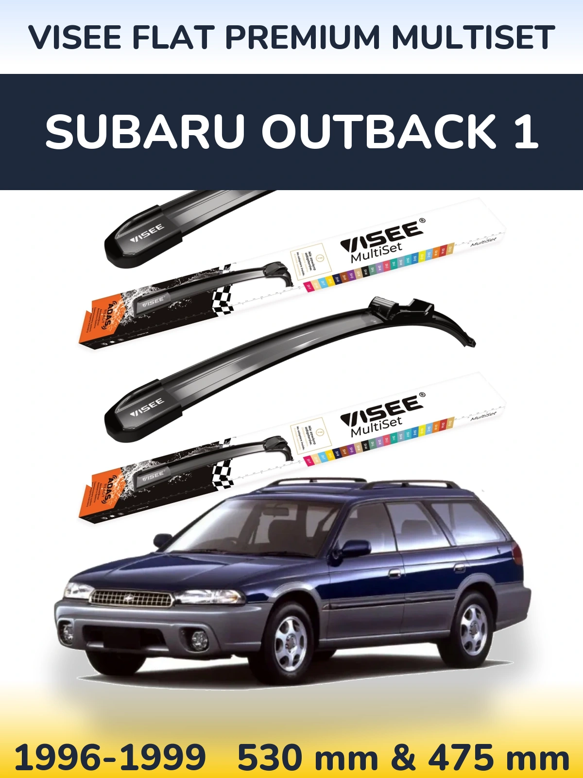Ștergătoare VISEE FLAT PREMIUM MultiSet pentru Subaru Outback 1