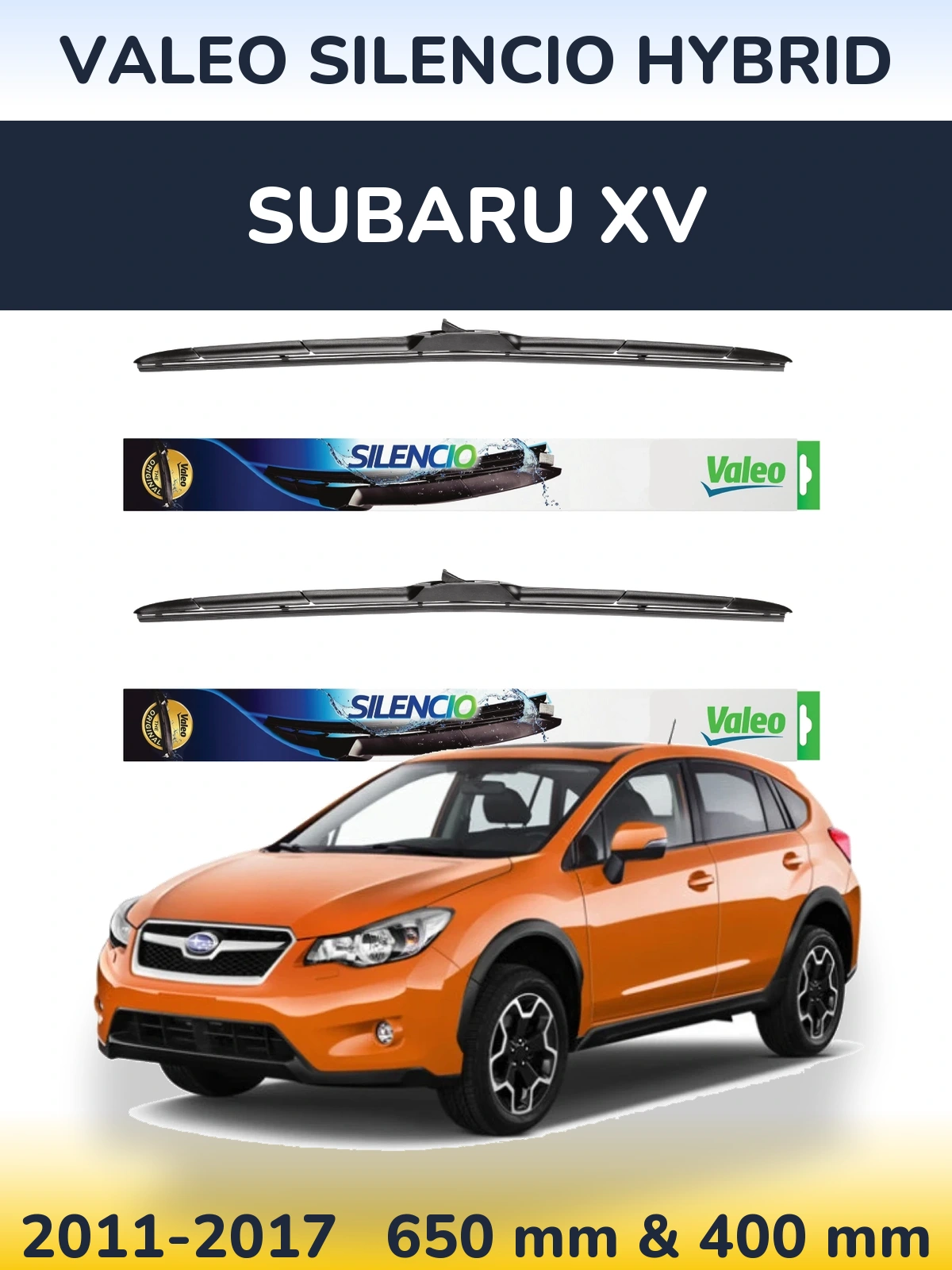 Ștergătoare Valeo Silencio Hybrid pentru Subaru XV