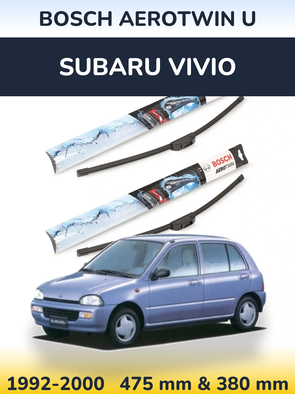 Ștergătoare BOSCH AeroTwin U pentru Subaru Vivio