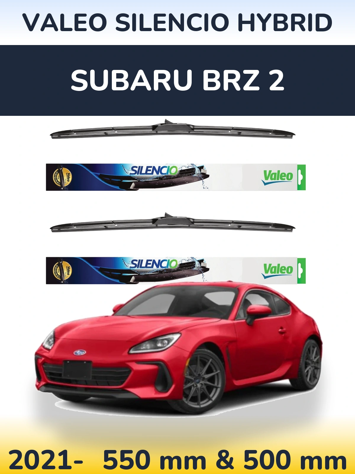 Ștergătoare Valeo Silencio Hybrid pentru Subaru BRZ 2