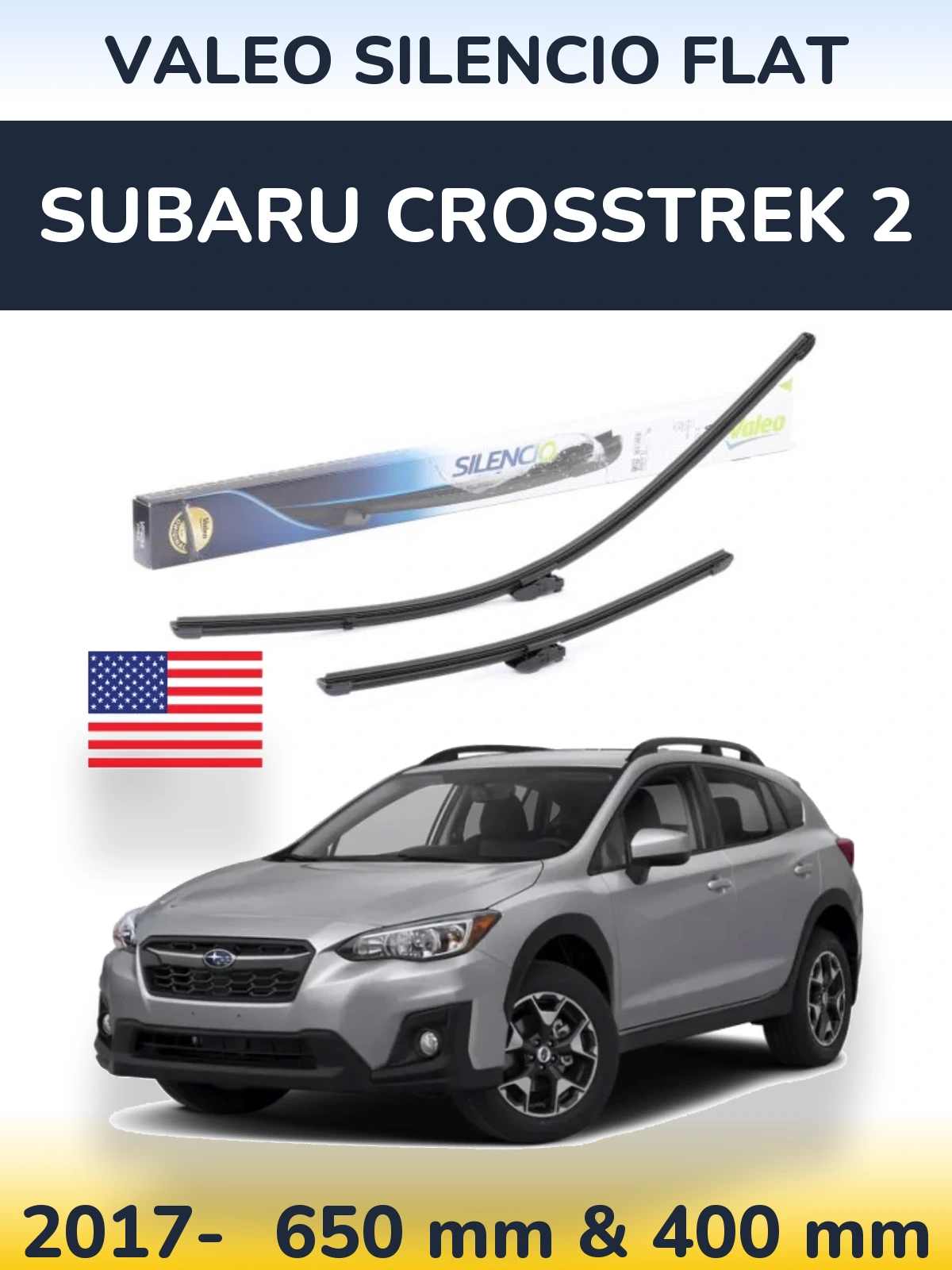 Ștergătoare Valeo Silencio Flat pentru Subaru Crosstrek 2