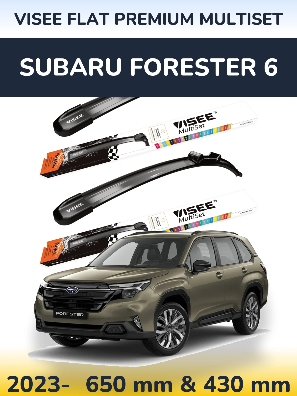 Ștergătoare VISEE FLAT PREMIUM MultiSet pentru Subaru Forester 6