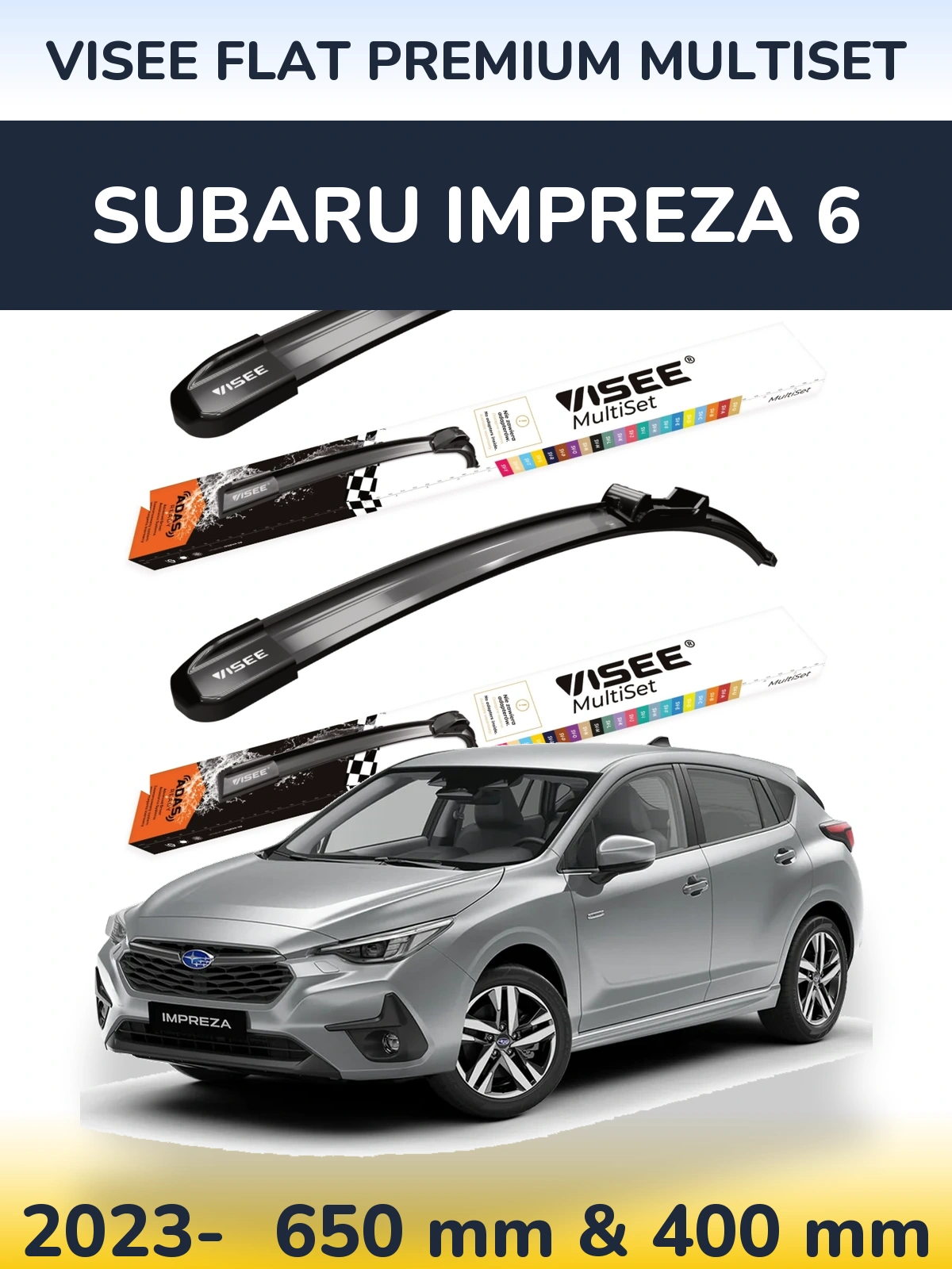 Ștergătoare VISEE FLAT PREMIUM MultiSet pentru Subaru Impreza 6