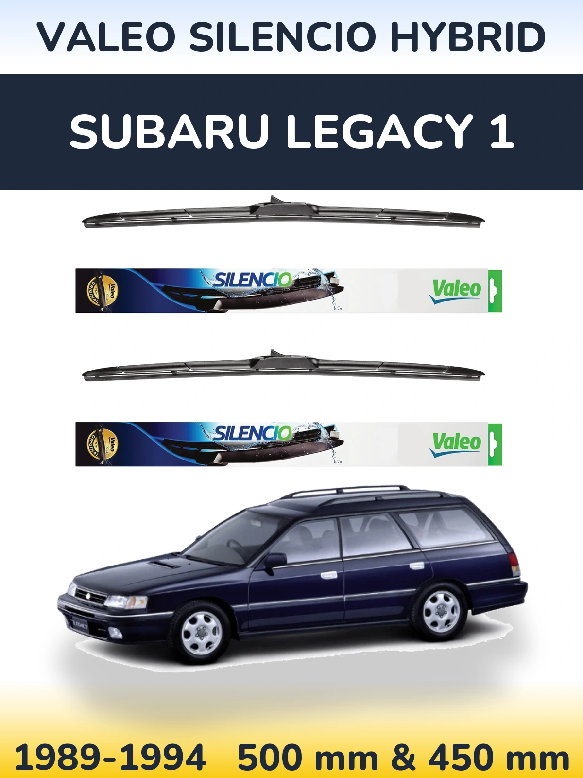 Ștergătoare Valeo Silencio Hybrid pentru Subaru Legacy 1