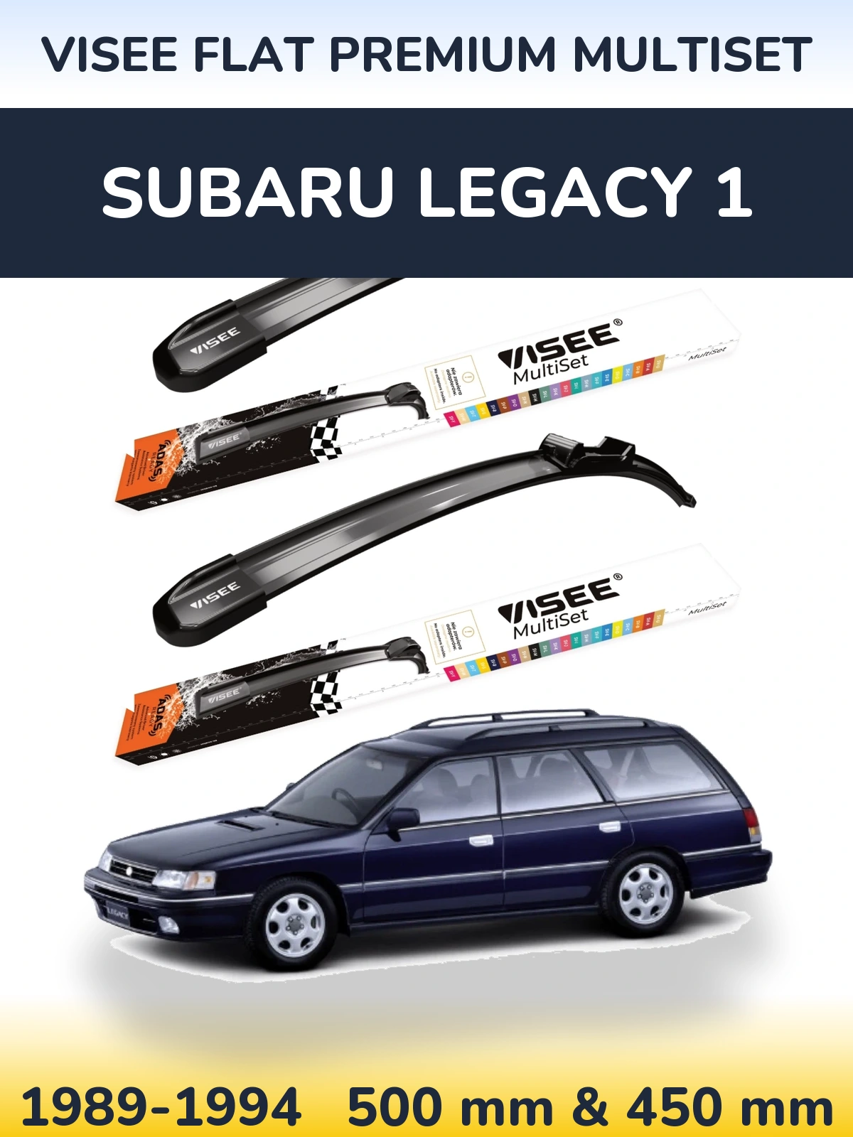 Ștergătoare VISEE FLAT PREMIUM MultiSet pentru Subaru Legacy 1