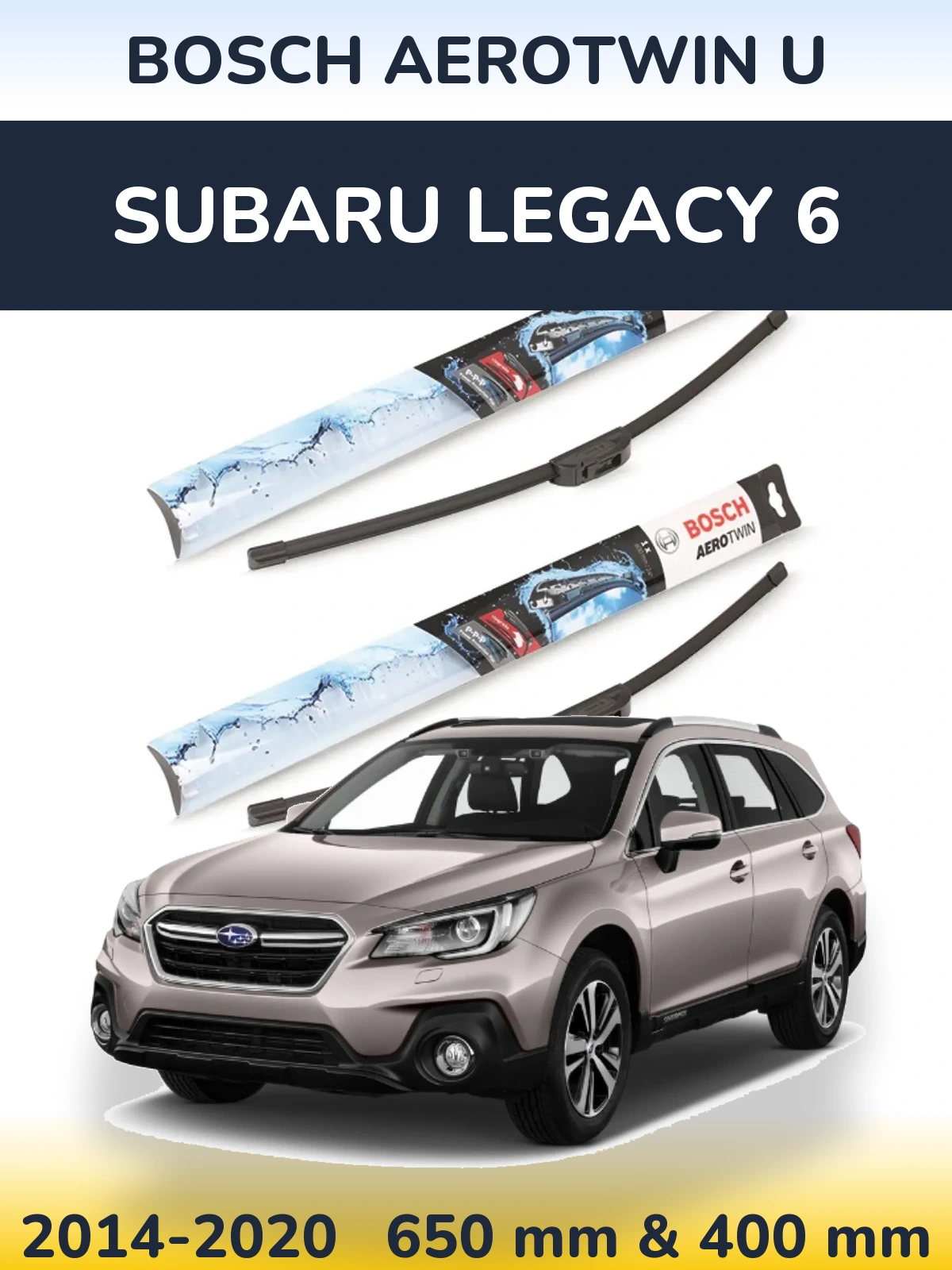 Ștergătoare BOSCH AeroTwin U pentru Subaru Legacy 6