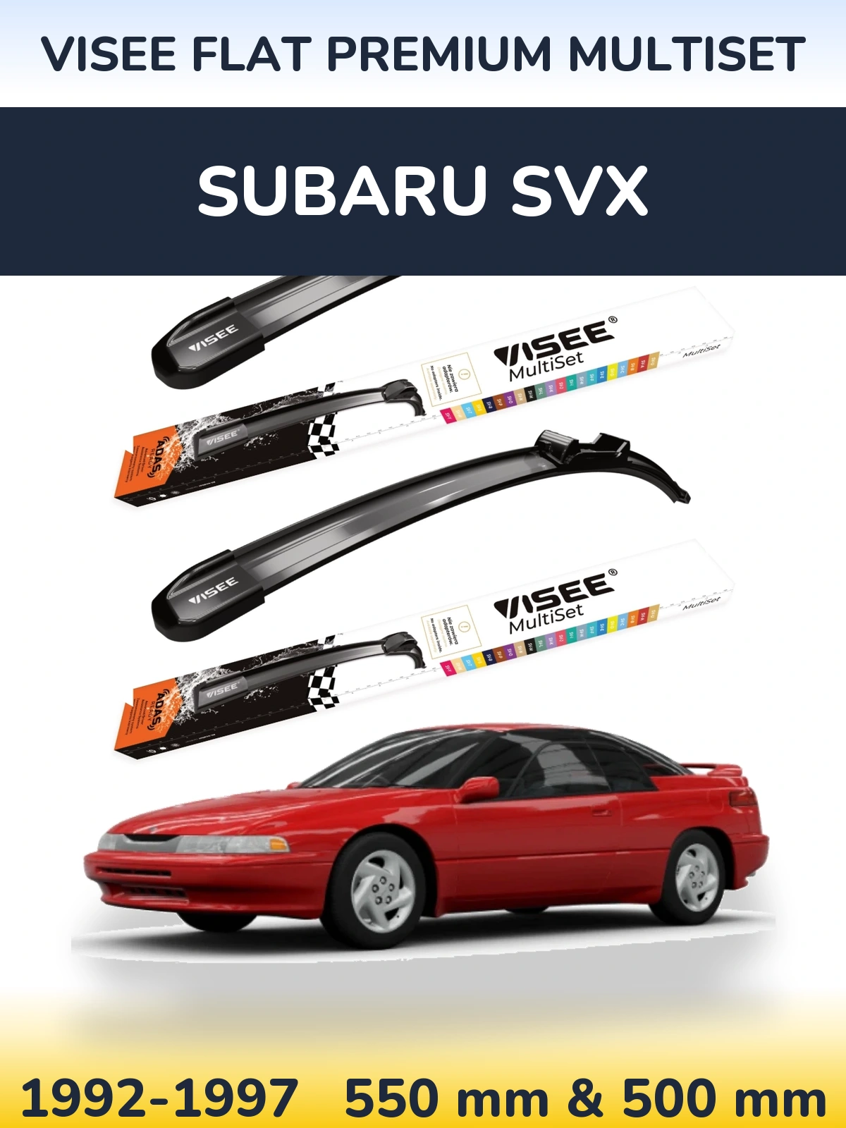 Ștergătoare VISEE FLAT PREMIUM MultiSet pentru Subaru SVX