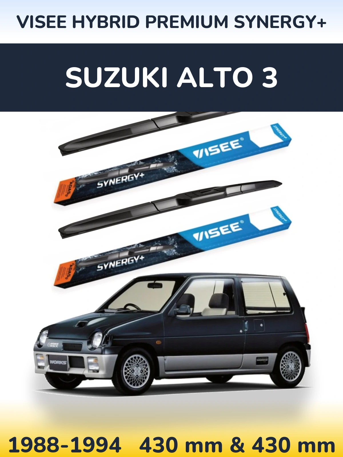Ștergătoare VISEE HYBRID PREMIUM SYNERGY+ pentru Suzuki Alto 3