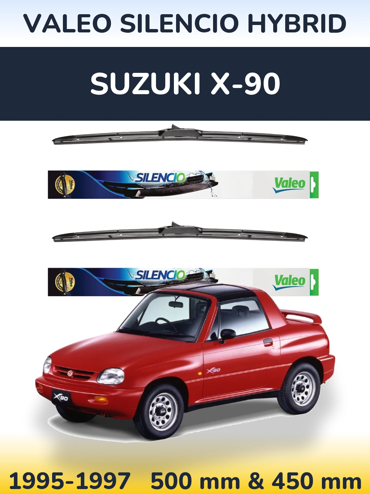 Ștergătoare Valeo Silencio Hybrid pentru Suzuki X-90