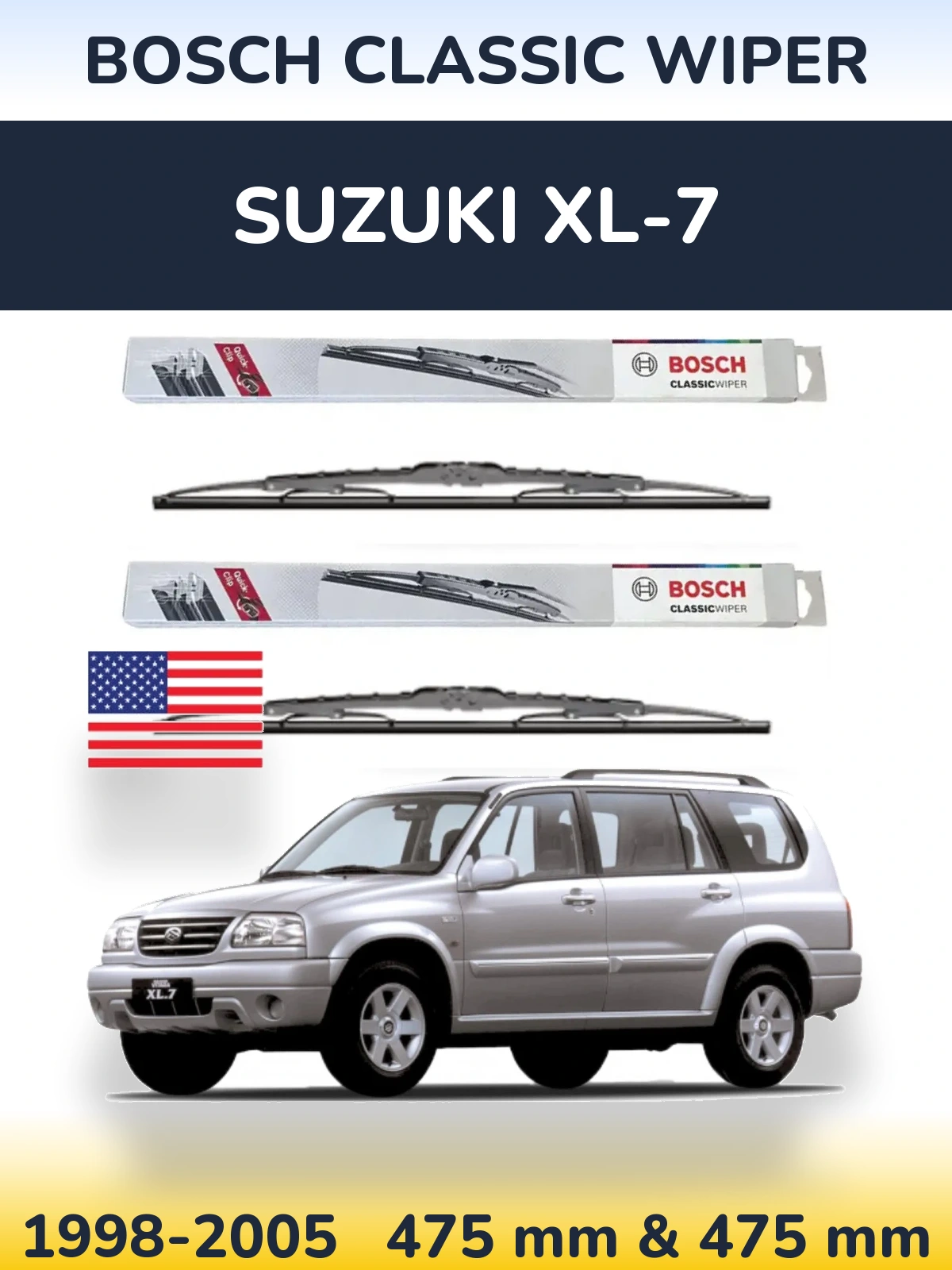 Ștergătoare BOSCH Classic Wiper pentru Suzuki XL-7