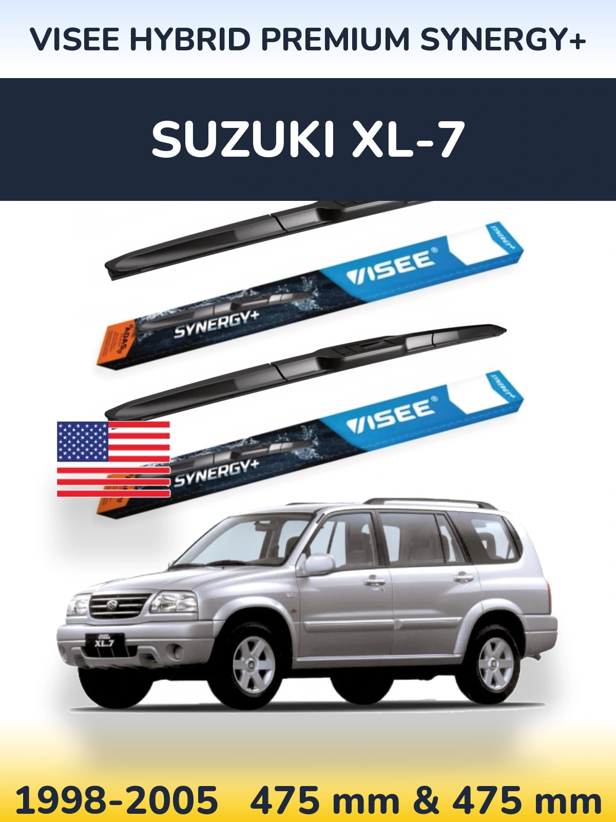 Ștergătoare VISEE HYBRID PREMIUM SYNERGY+ pentru Suzuki XL-7