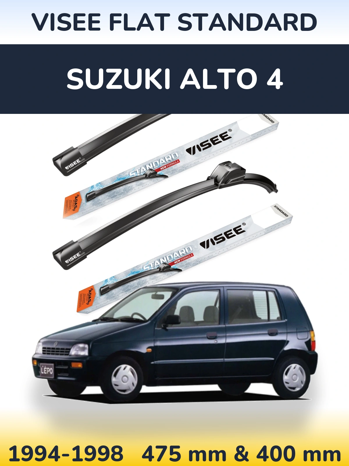 Ștergătoare VISEE FLAT STANDARD pentru Suzuki Alto 4