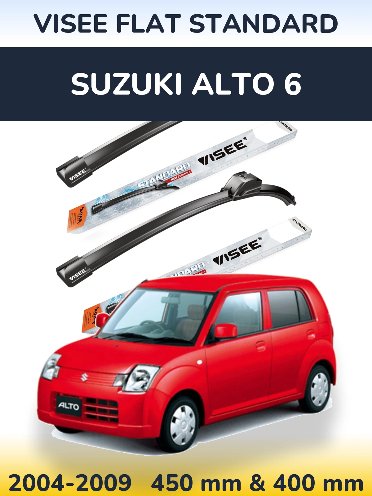 Ștergătoare VISEE FLAT STANDARD pentru Suzuki Alto 6