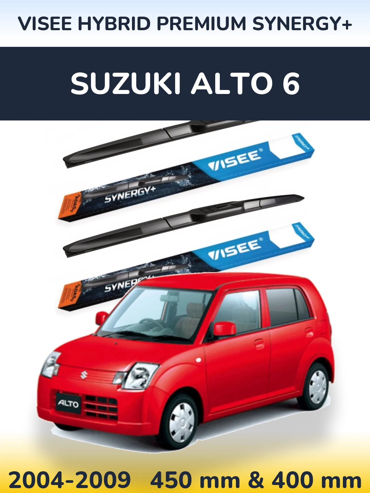 Ștergătoare VISEE HYBRID PREMIUM SYNERGY+ pentru Suzuki Alto 6