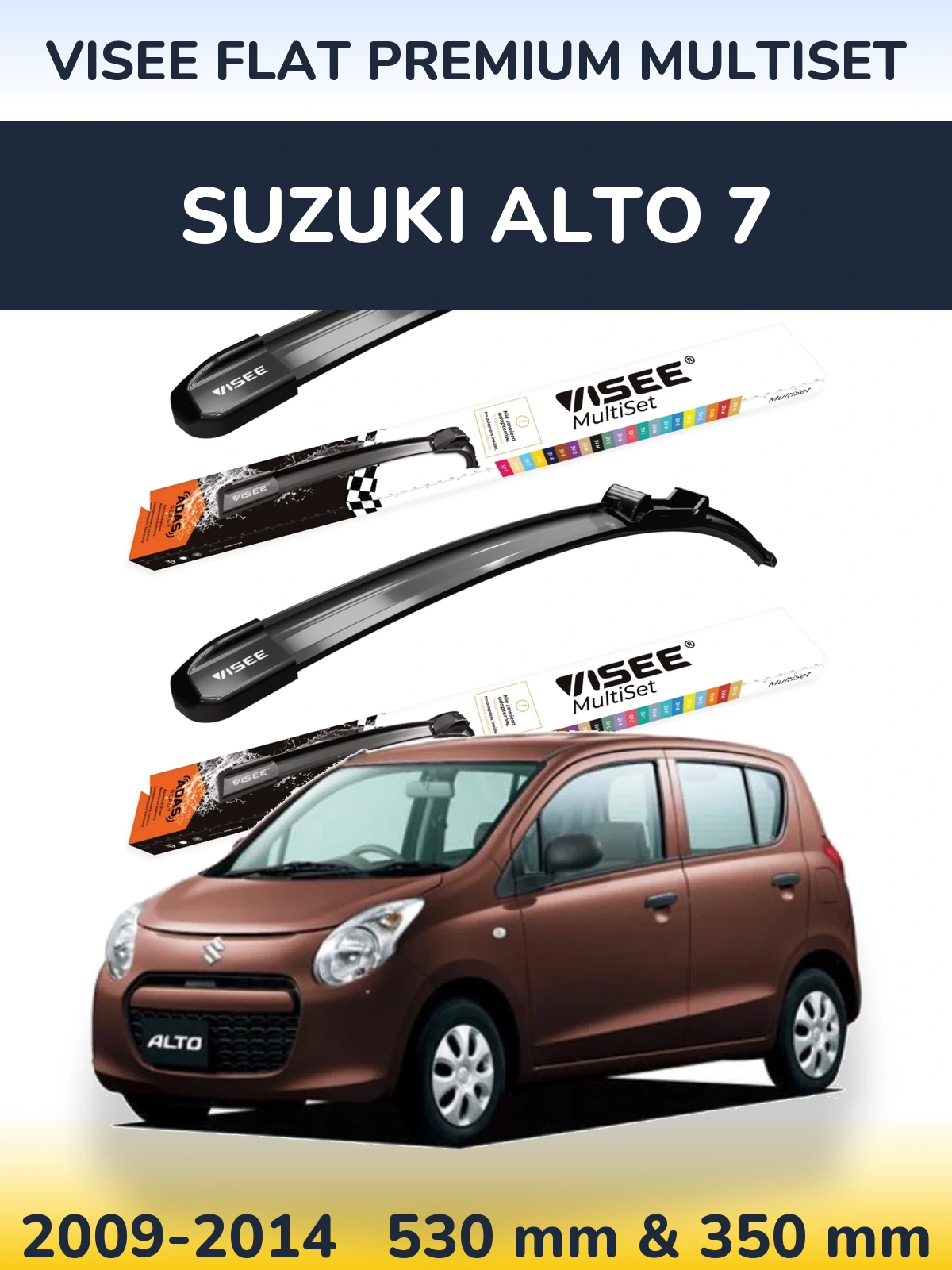 Ștergătoare VISEE FLAT PREMIUM MultiSet pentru Suzuki Alto 7