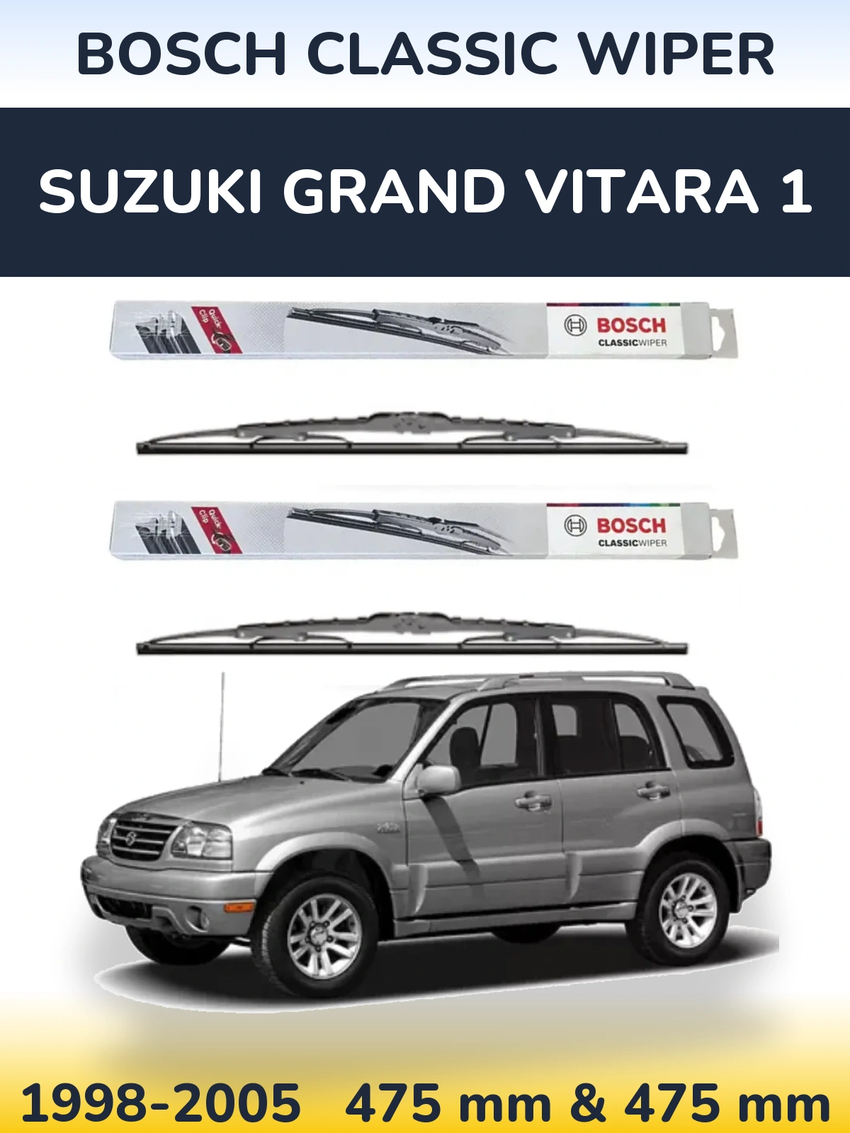 Ștergătoare BOSCH Classic Wiper pentru Suzuki Grand Vitara 1