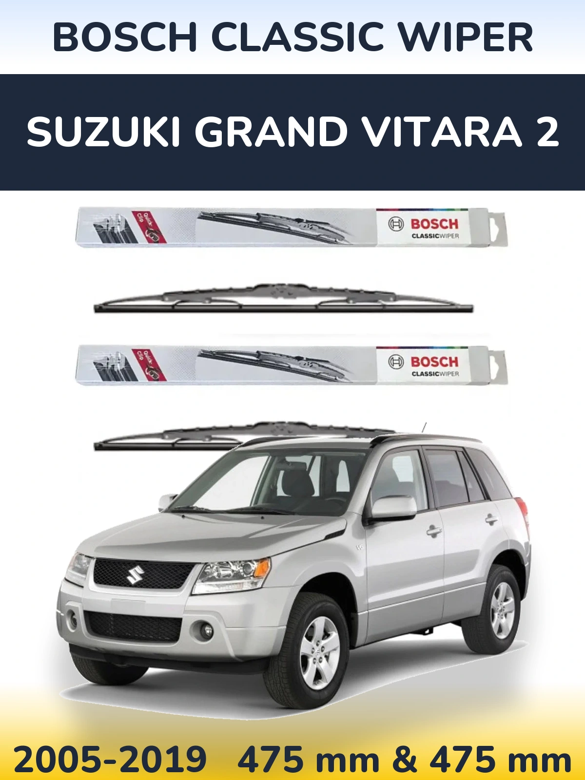 Ștergătoare BOSCH Classic Wiper pentru Suzuki Grand Vitara 2