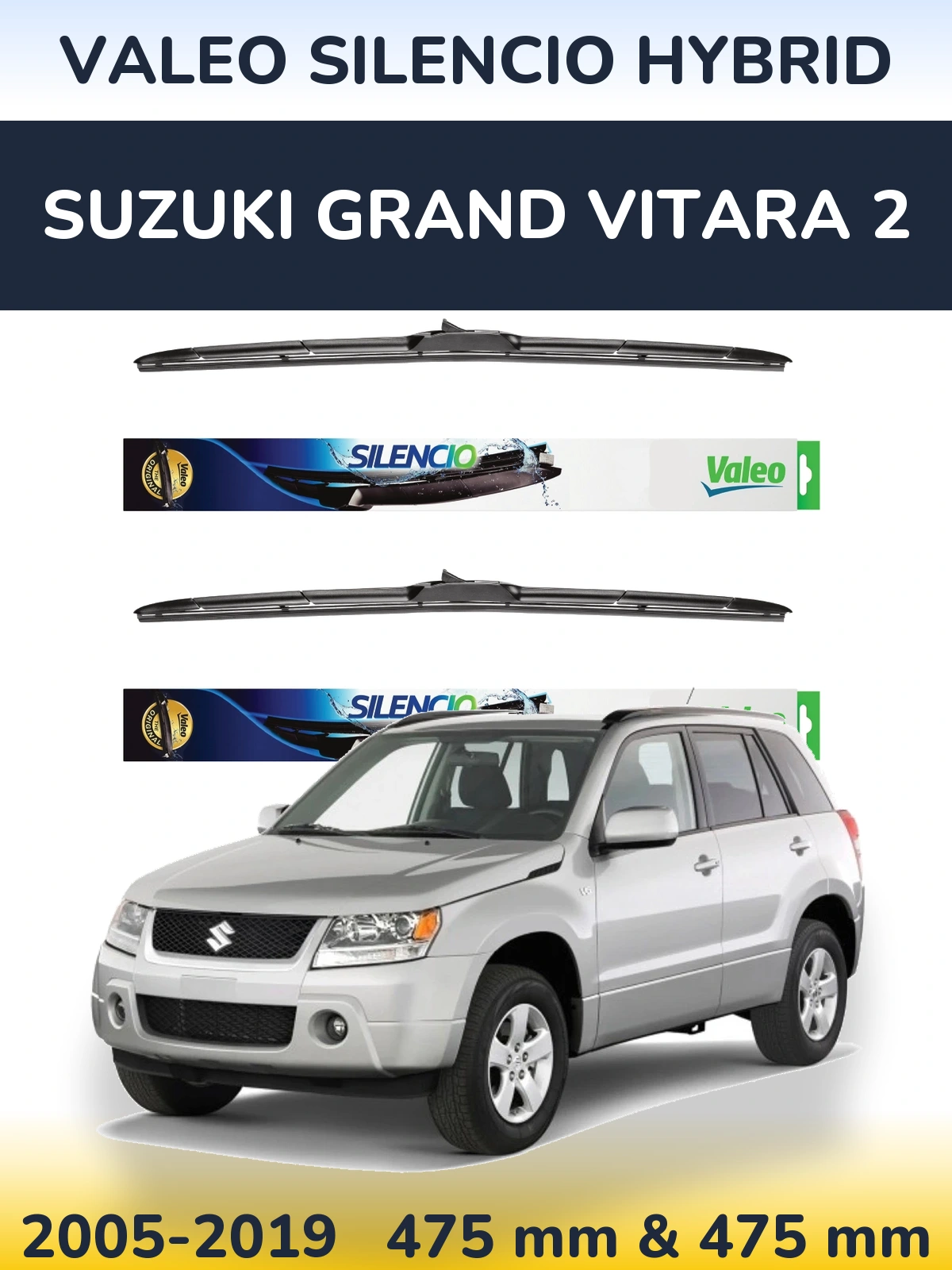 Ștergătoare Valeo Silencio Hybrid pentru Suzuki Grand Vitara 2