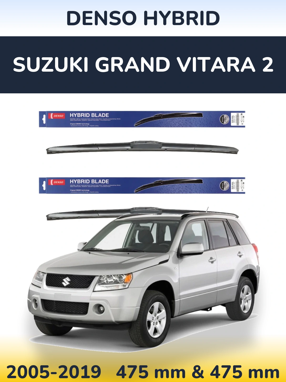 Ștergătoare Denso Hybrid pentru Suzuki Grand Vitara 2