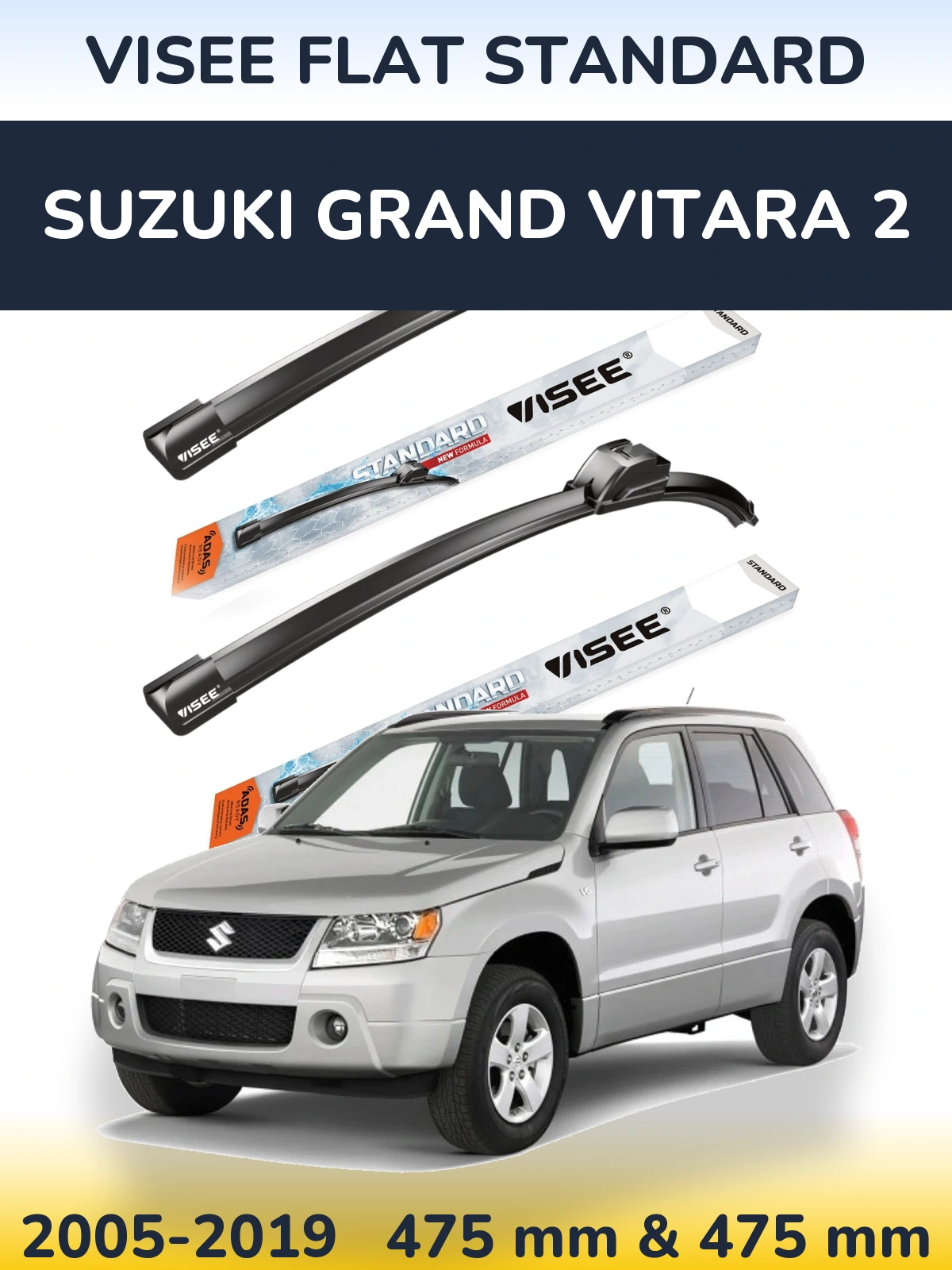 Ștergătoare VISEE FLAT STANDARD pentru Suzuki Grand Vitara 2