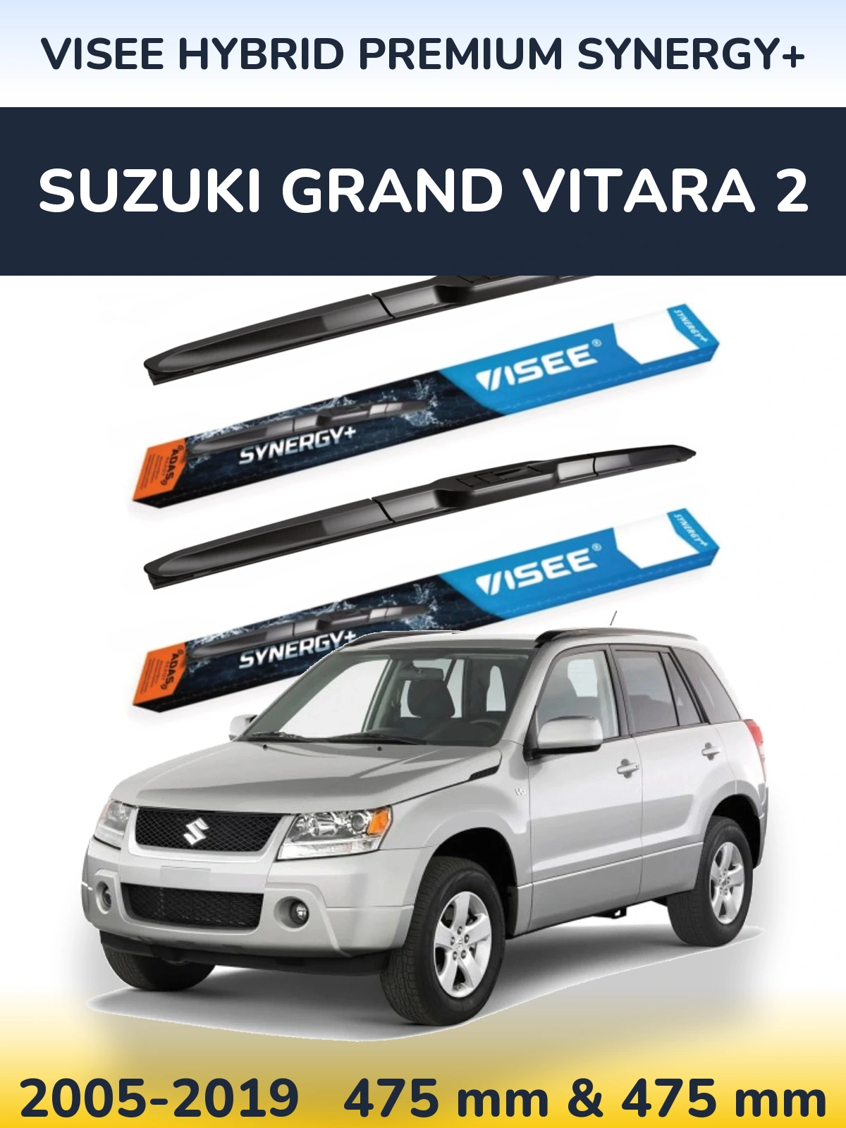Ștergătoare VISEE HYBRID PREMIUM SYNERGY+ pentru Suzuki Grand Vitara 2